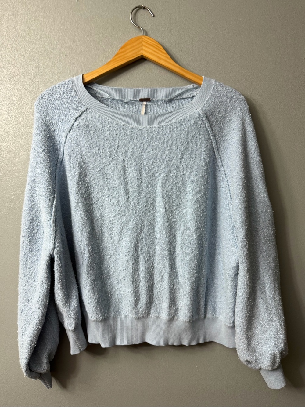 Free People Found My Friend Pullover In Baby Blue - large